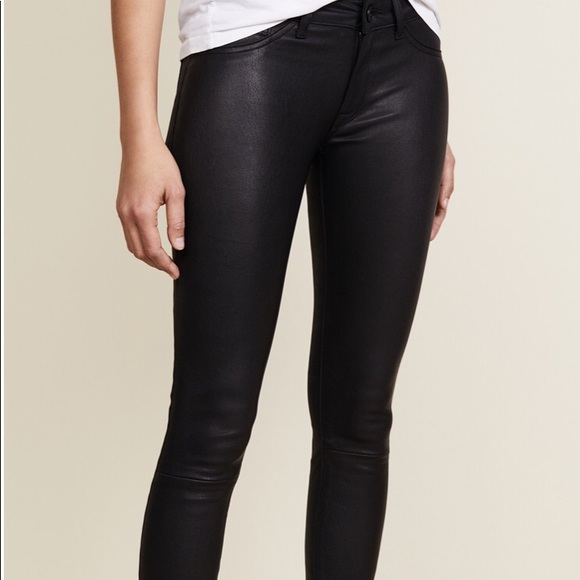 DL1961 Pants - DL1961 Emma black leather front leggings size 31